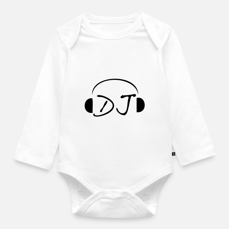 Dj - Body Bébé bio manches longues - blanc