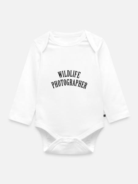Wildlife Photographer (tekst, 1c) - Langærmet babybody, økologisk bomuld - hvid
