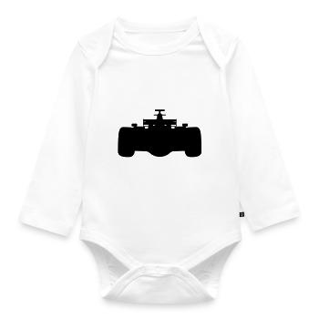 F1 # 1 - Baby Bio-Langarm-Body - Weiß - Vorne