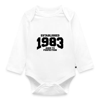 aged to perfection established 1983 (de) - Baby Bio-Langarm-Body - Weiß - Vorne