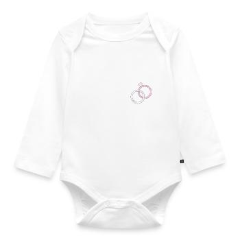 Mariage mariage mariage cérémonie amour idée cadeau - Body Bébé bio manches longues - blanc - Devant