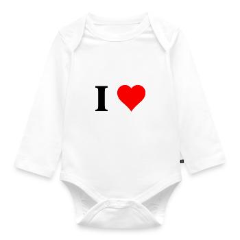 ich love - Baby Bio-Langarm-Body - Weiß - Vorne