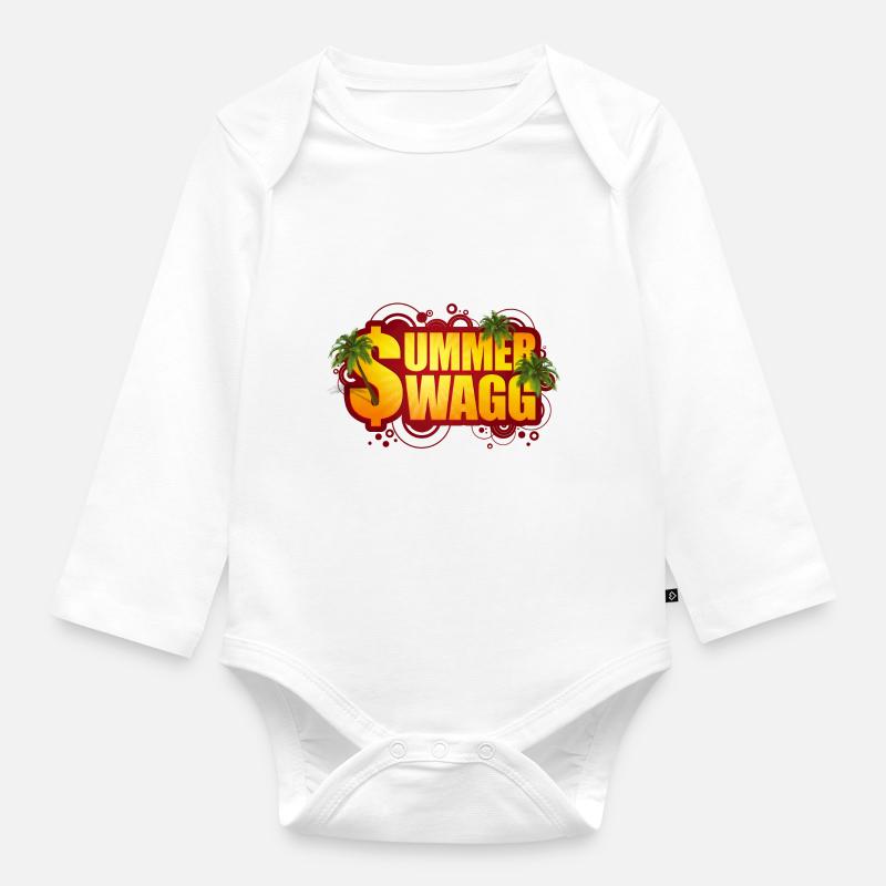 Summer Swagg - Body Bébé bio manches longues - blanc