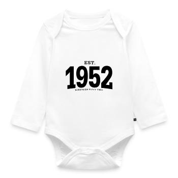 EST. 1952 Nineteen Fifty Two - Baby Bio-Langarm-Body - Weiß - Vorne