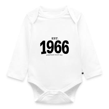 EST. 1966 Nineteen Sixty Six - Organic Longsleeve Baby Bodysuit - white - Front