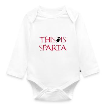 This is Sparta - Baby Bio-Langarm-Body - Weiß - Vorne