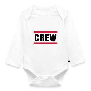 crew - Baby Bio-Langarm-Body - Weiß - Vorne