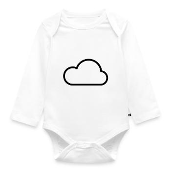 Clouds - Organic Longsleeve Baby Bodysuit - white - Front