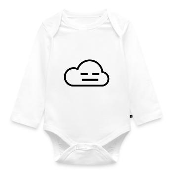Clouds - Organic Longsleeve Baby Bodysuit - white - Front