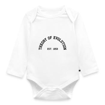 Theory of Evolution - Est. 1859 (Half-Circle) - Organic Longsleeve Baby Bodysuit - white - Front