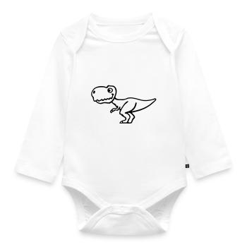 T-Rex - Body Bébé bio manches longues - blanc - Devant