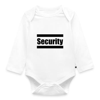 Security - Organic Longsleeve Baby Bodysuit - white - Front