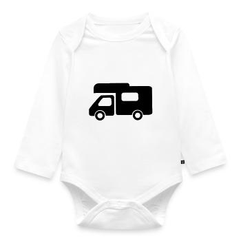Wohnmobil - Baby Bio-Langarm-Body - Weiß - Vorne
