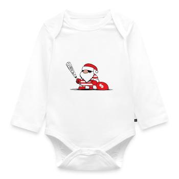 Santa Claus - Baby Bio-Langarm-Body - Weiß - Vorne