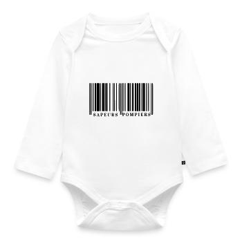 Code Barre SP1 - Body Bébé bio manches longues - blanc - Devant