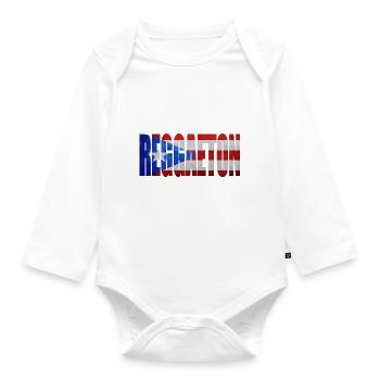 REGGAETON PUERTO RICO - Organic Longsleeve Baby Bodysuit - white - Front