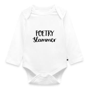 Poetry Slammer - Organic Longsleeve Baby Bodysuit - white - Front
