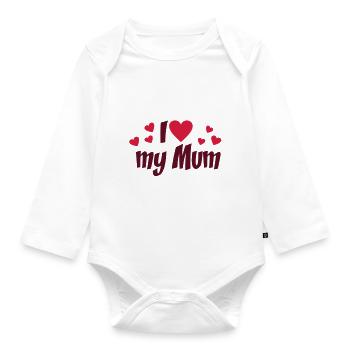 Mama - Baby Bio-Langarm-Body - Weiß - Vorne