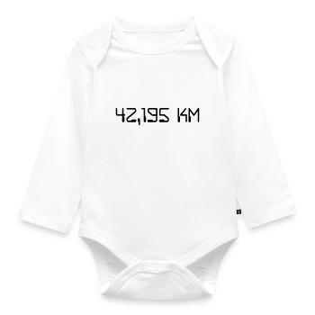 Marathon - Baby Bio-Langarm-Body - Weiß - Vorne