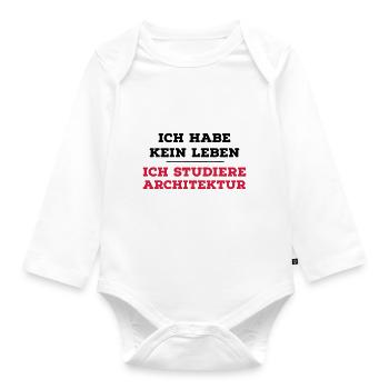 Architektur - Baby Bio-Langarm-Body - Weiß - Vorne