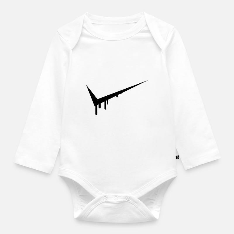 Graffiti Tick - Organic Longsleeve Baby Bodysuit - white