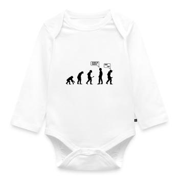 Swag Yolo Evolution - Organic Longsleeve Baby Bodysuit - white - Front