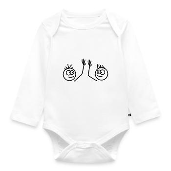 Bros - Organic Longsleeve Baby Bodysuit - white - Front