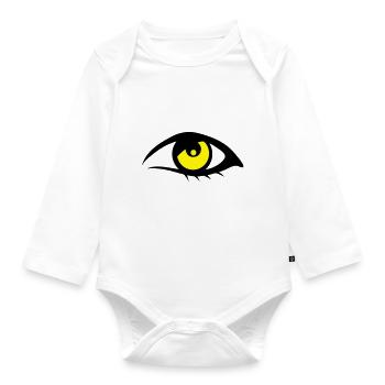 Auge Auge Auge 1906 - Baby Bio-Langarm-Body - Weiß - Vorne