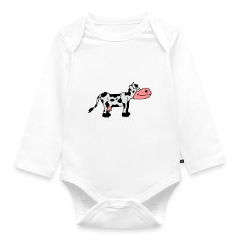 Cow Comic - Body Bébé bio manches longues - blanc - Devant
