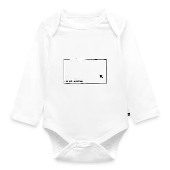 ux ui user experience wireframe website konzept - Baby Bio-Langarm-Body - Weiß - Vorne