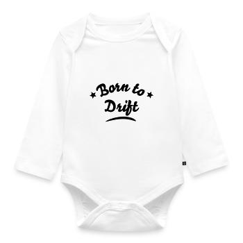 born to drift - Body Bébé bio manches longues - blanc - Devant