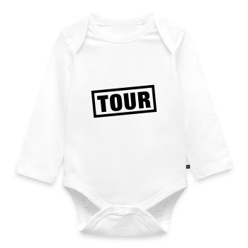 tour_f1 - Organic Longsleeve Baby Bodysuit - white - Front