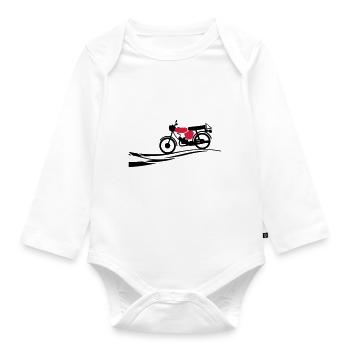 Fahrzeug - Simson S51 - Baby Bio-Langarm-Body - Weiß - Vorne