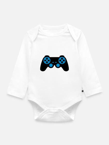 Controller - Baby Bio-Langarm-Body - Weiß