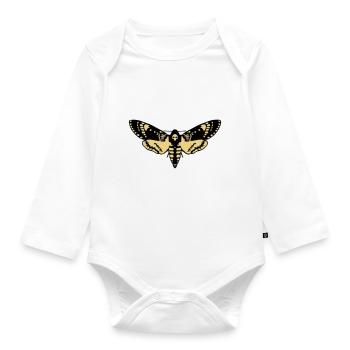 Sphinx Schädel butterfly skull - Baby Bio-Langarm-Body - Weiß - Vorne