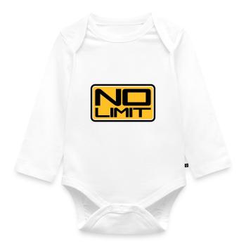 No Limit Shield - Organic Longsleeve Baby Bodysuit - white - Front