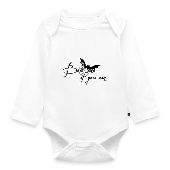 Beißen Sie mich, wenn Sie - Halloween - Baby Bio-Langarm-Body - Weiß - Vorne