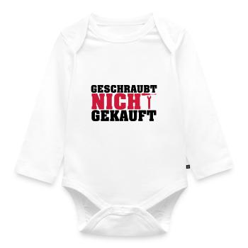 Geschraubt nicht gekauft - Baby Bio-Langarm-Body - Weiß - Vorne