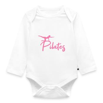 Pilates - Body Bébé bio manches longues - blanc - Devant