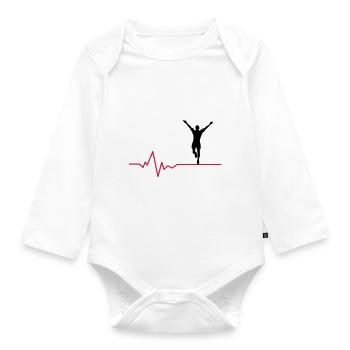 Jogger Puls - Baby Bio-Langarm-Body - Weiß - Vorne