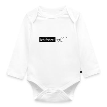 ich fahre - Baby Bio-Langarm-Body - Weiß - Vorne