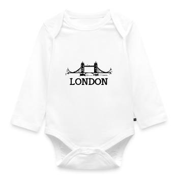 london - Organic Longsleeve Baby Bodysuit - white - Front