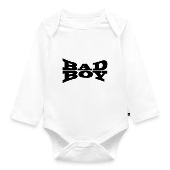 Bad boy bad boy - Organic Longsleeve Baby Bodysuit - white - Front