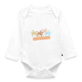 Surfer - Baby Bio-Langarm-Body - Weiß - Vorne