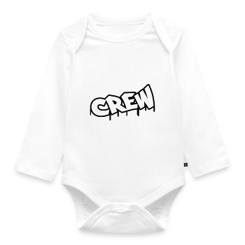 crew - Baby Bio-Langarm-Body - Weiß - Vorne