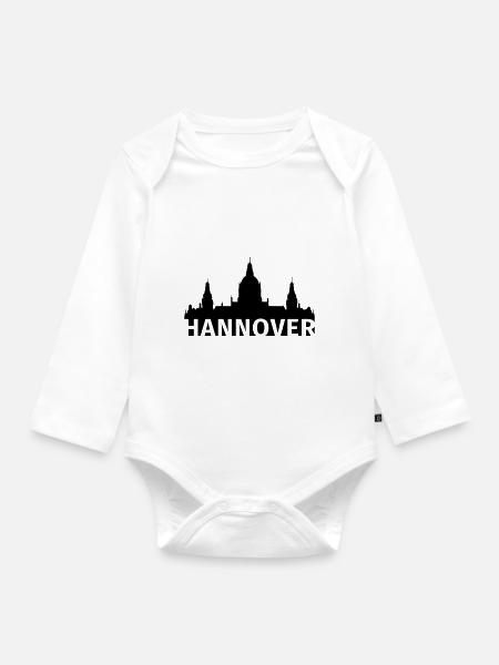 Hannover - Baby Bio-Langarm-Body - Weiß