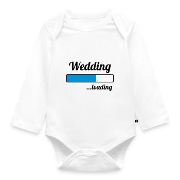 Wedding ...loading - Body Bébé bio manches longues - blanc - Devant