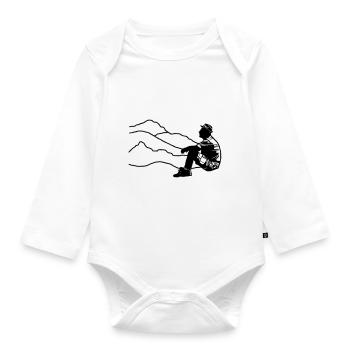 pause randonnée - Organic Longsleeve Baby Bodysuit - white - Front