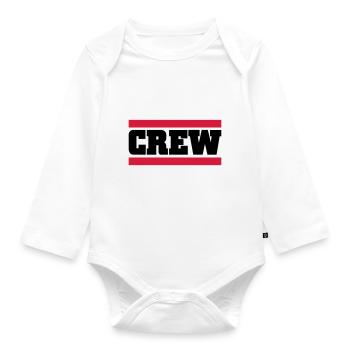 crew - Baby Bio-Langarm-Body - Weiß - Vorne