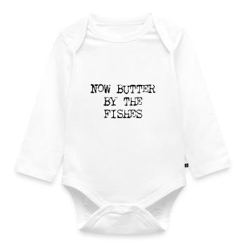 Butter By The Fishes - Organic Longsleeve Baby Bodysuit - white - Front